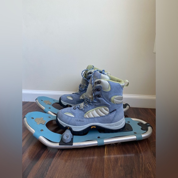 LL Bean Trailblazer 20 Snow Shoes With Women’s TEK Snow Boots Size 8 - Picture 1 of 8
